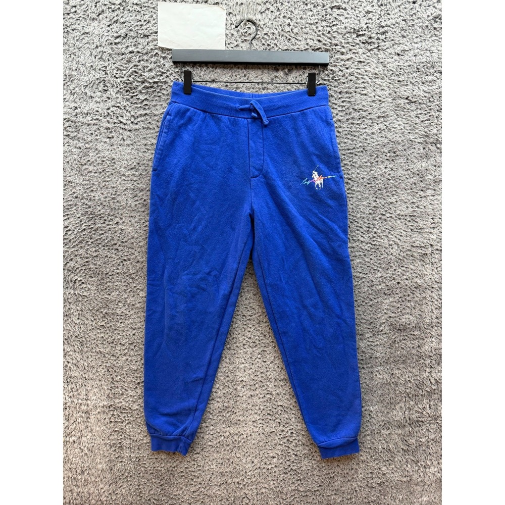 Polo Ralph Lauren Fleece Drawstring Jogger Sweatpants Blue Youth Size L 14-16